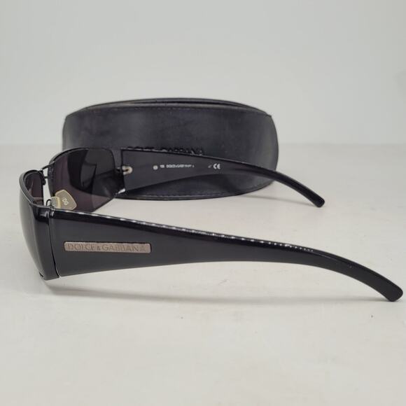 Dolce & Gabbana DG832 Black Wrap Around Frame Men's Sunglasses - Picture 3 of 11